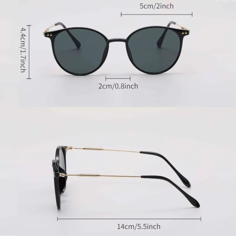 Chic Cat Eye Sunglasses Set - 2 Pairs of Vintage Skinny Eyewear for Women and Men