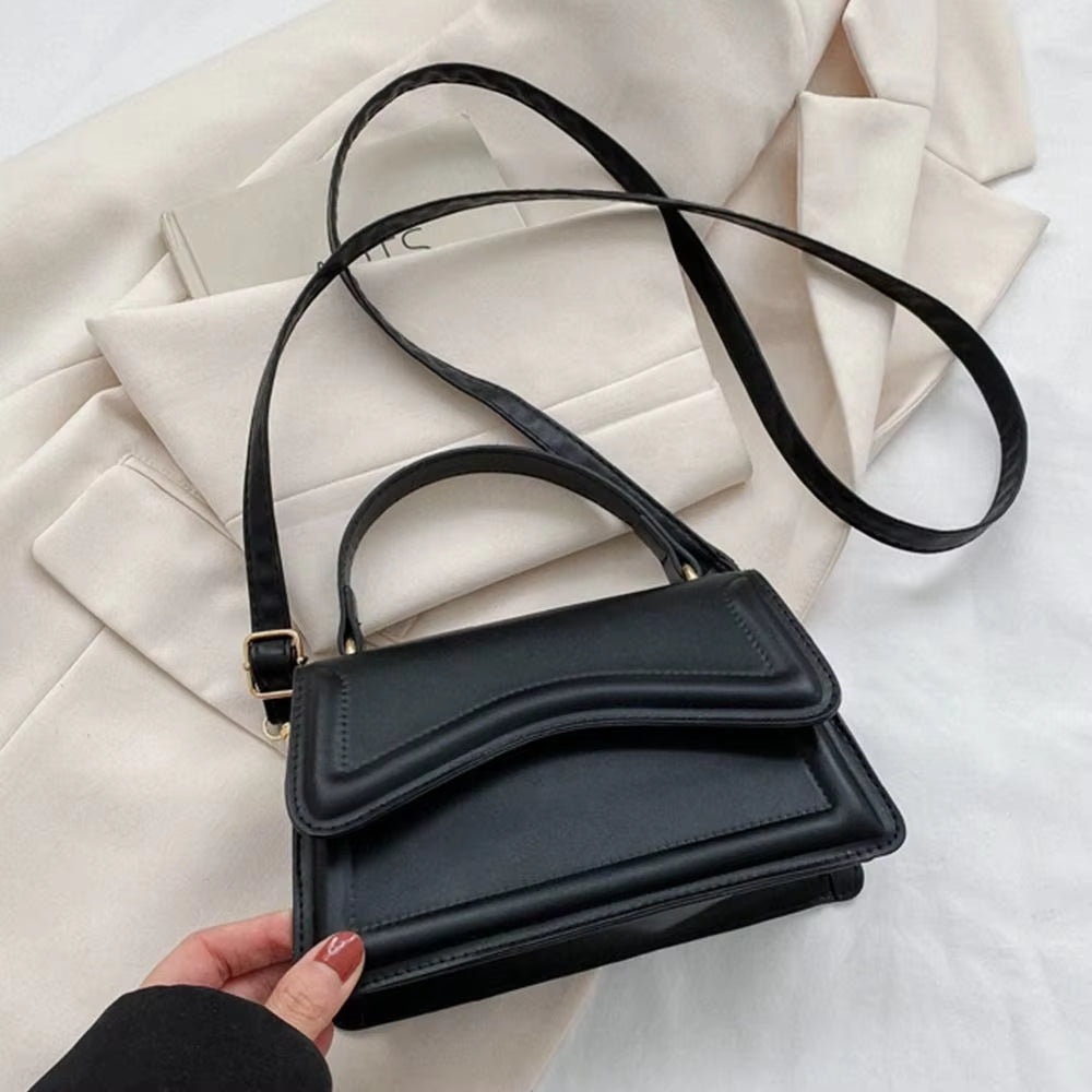 Chic PU Leather Sling Shoulder Bag - Trendy Crossbody Messenger for Women & Girls