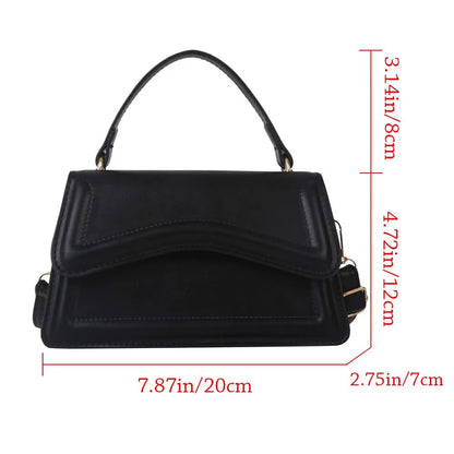 Chic PU Leather Sling Shoulder Bag - Trendy Crossbody Messenger for Women & Girls
